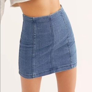 FP denim mini skirt